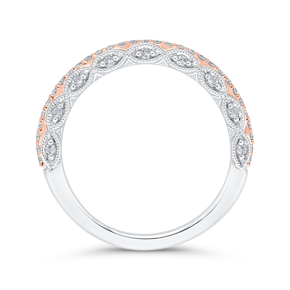 14K Two-Tone Diamond Wedding Band