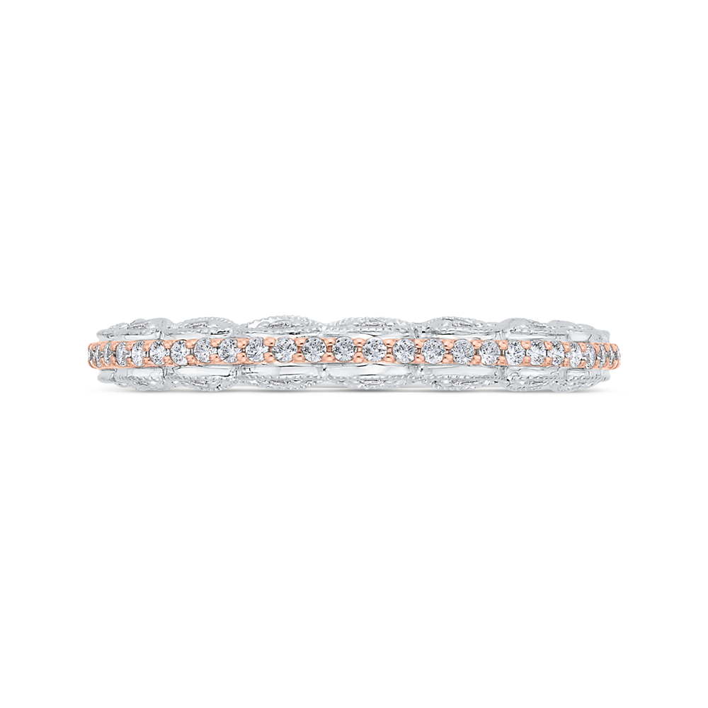 CAU0532BH-37WP-1.00 Bridal Jewelry Carizza White Gold,Rose Gold Diamond Wedding Bands