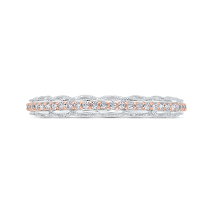 CAU0532BH-37WP-1.00 Bridal Jewelry Carizza White Gold,Rose Gold Diamond Wedding Bands