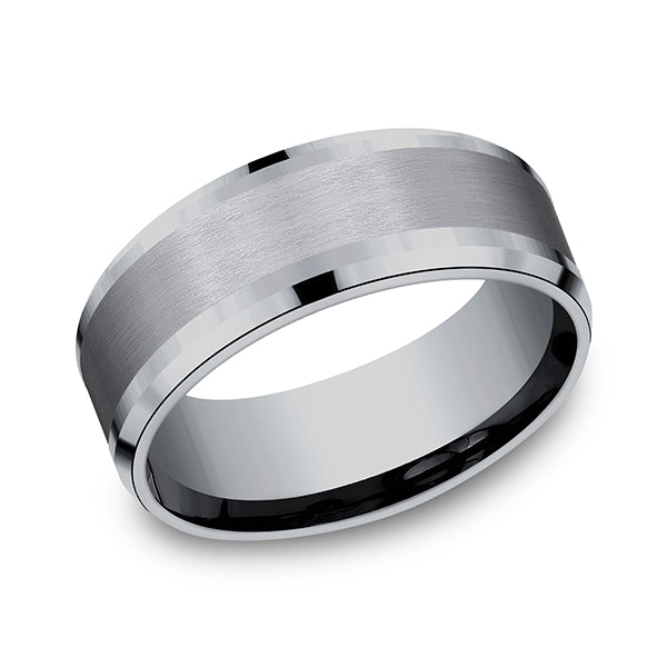 grey tantalum comfort-fit wedding band