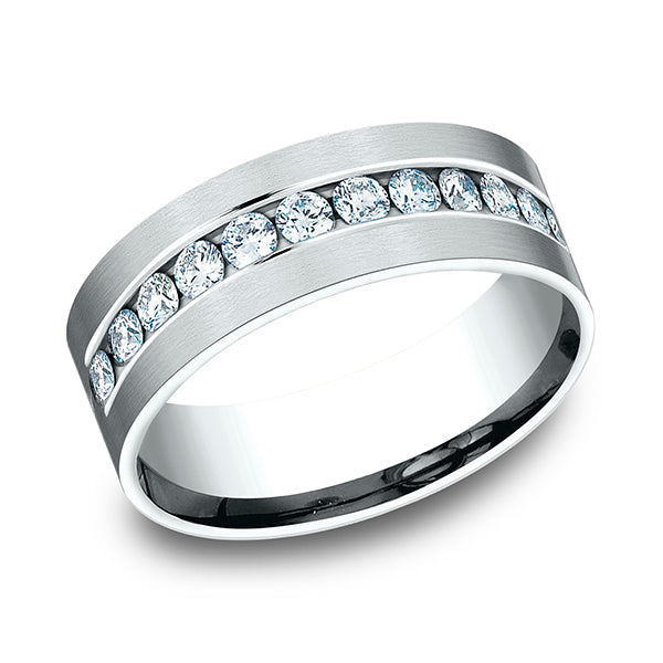 comfort-fit diamond wedding band