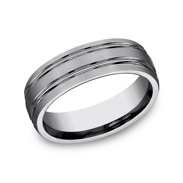 tungsten comfort-fit design wedding band