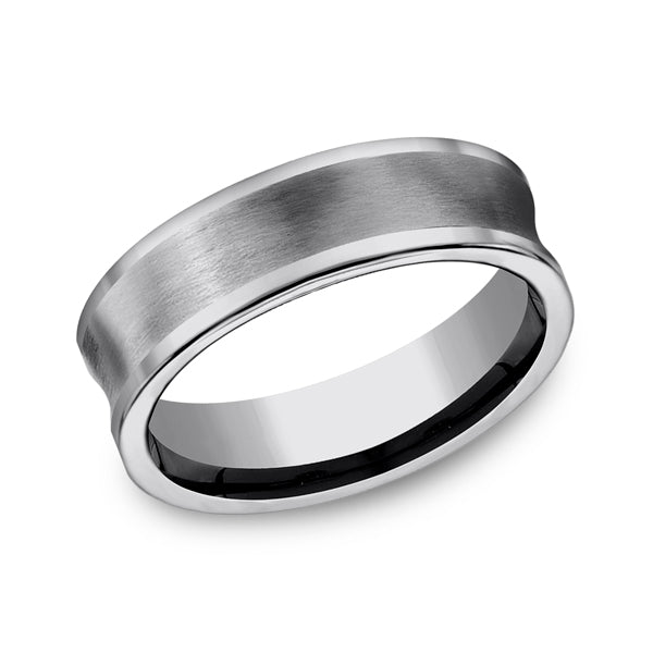 tungsten comfort-fit design wedding band