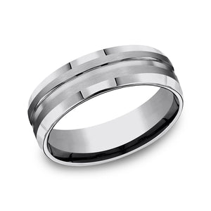 tungsten comfort-fit design wedding band