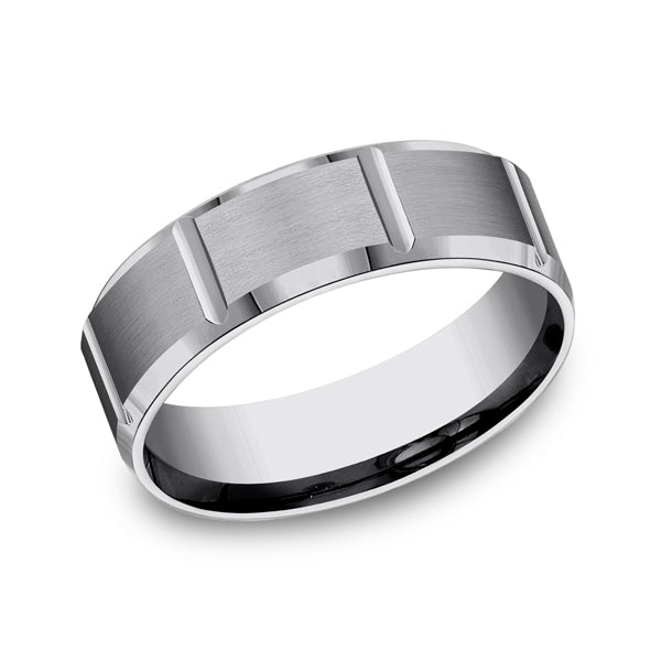 tungsten comfort-fit design wedding band