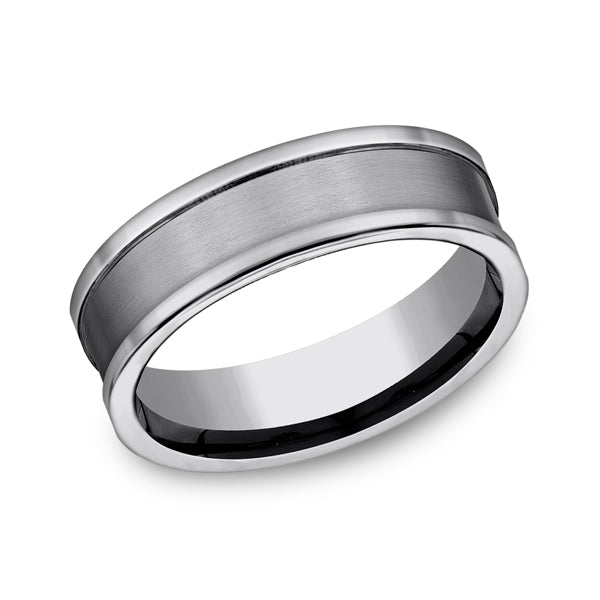 tungsten comfort-fit design wedding band