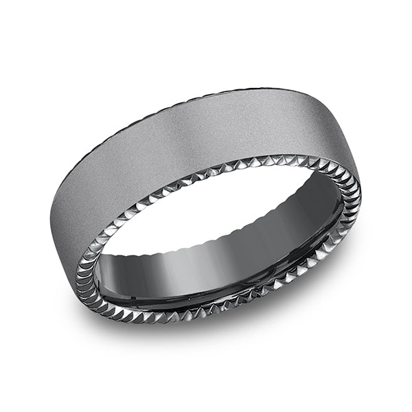 tantalum comfort-fit design wedding band