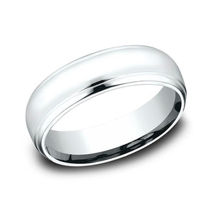 comfort-fit design wedding band