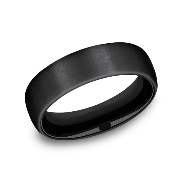 black titanium comfort-fit design wedding band