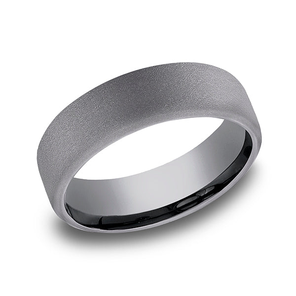 grey tantalum comfort-fit wedding band