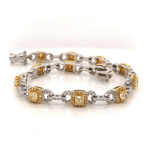 Yellow Diamond Open Link Tennis Bracelet