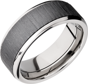 lashbrook zirconium collection titanium 8mm beveled band pf8b16(ns)_zirconium+treebark+1_polish