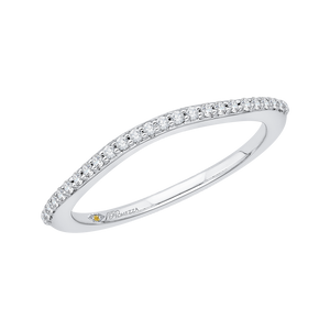 Round Diamond Half Eternity Wedding Band In 14K White Gold