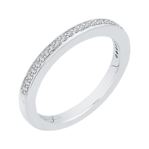 14K White Gold Round Diamond Wedding Band