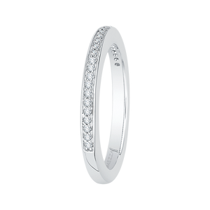 14K White Gold Round Diamond Wedding Band