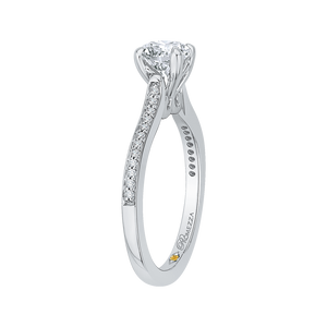 14K White Gold Round Cut Diamond Engagement Ring