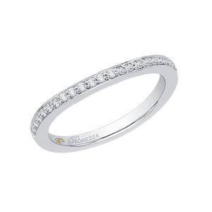 14K White Gold Round Diamond Wedding Band