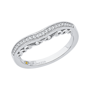 14K White Gold Round Diamond Wedding Band