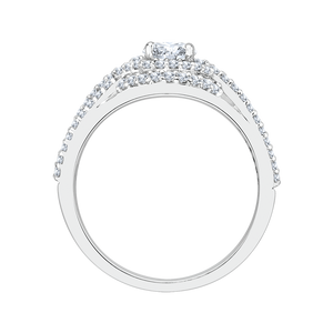 Round Diamond Engagement Ring In 14K White Gold