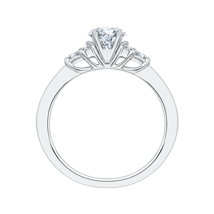 14K White Gold Round Diamond Engagement Ring