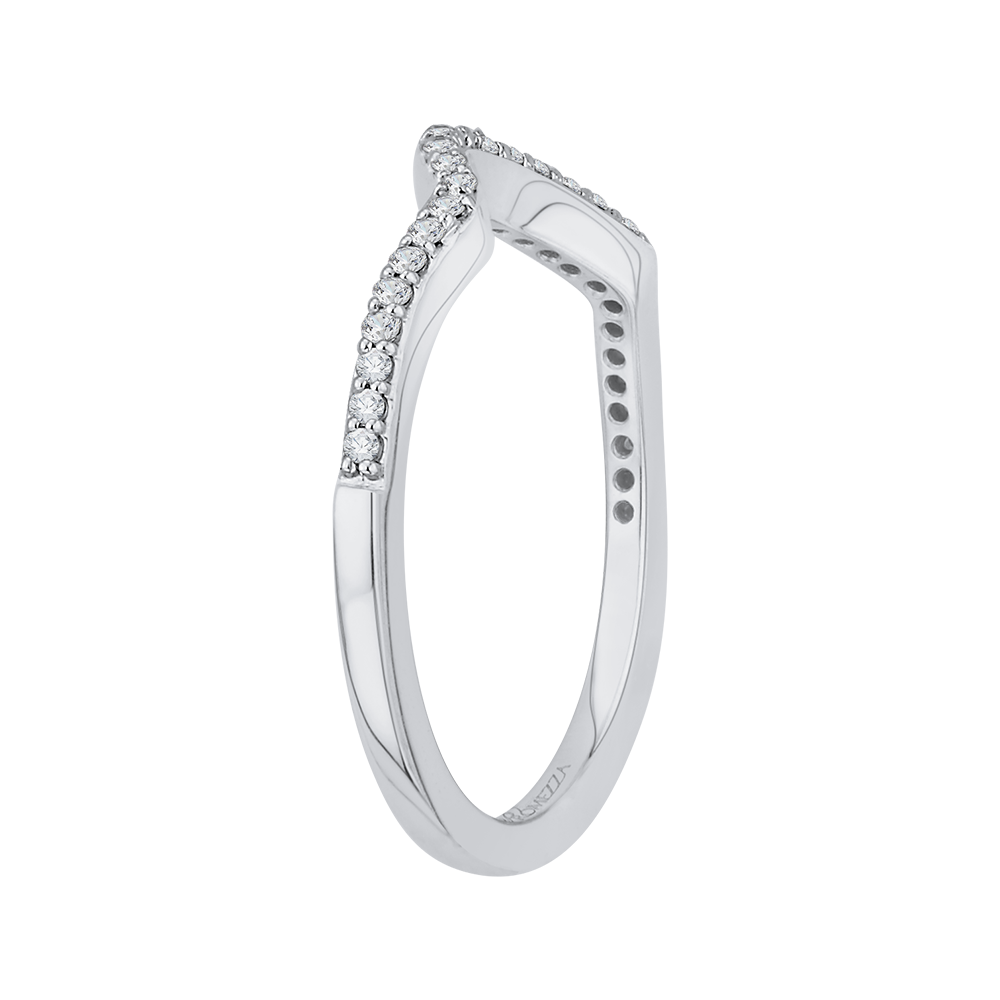 Round Diamond Half Eternity Wedding Band In 14K White Gold