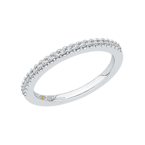 Round Diamond Wedding Band In 14K White Gold