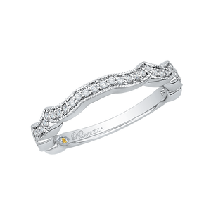 14K White Gold Round Diamond Wedding band