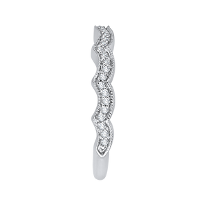 14K White Gold Round Diamond Wedding band