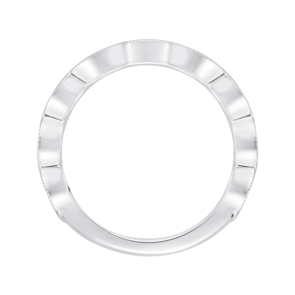 14K White Gold Round Diamond Wedding band