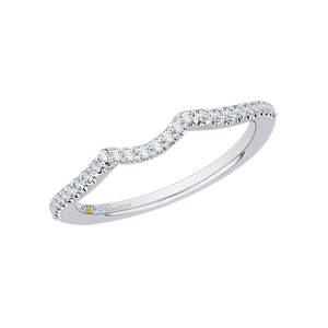 14K White Gold Round Diamond Wedding Band