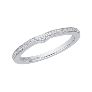 14K White Gold Round Diamond Wedding Band