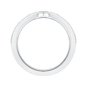 14K White Gold Round Diamond Wedding Band