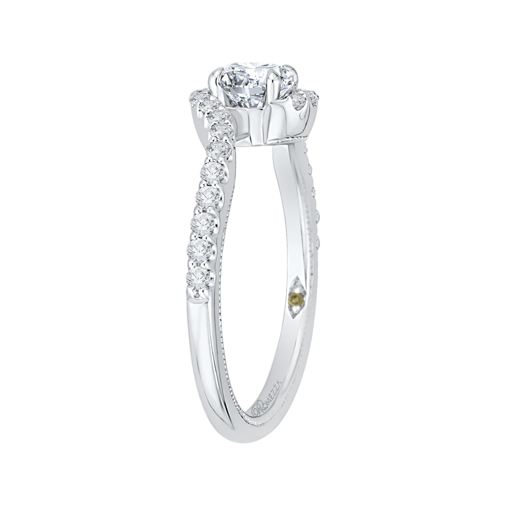 14K White Gold Round Diamond Promise Engagement Ring