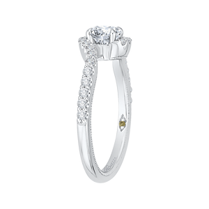 14K White Gold Round Diamond Promise Engagement Ring