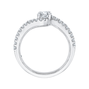 14K White Gold Round Diamond Promise Engagement Ring