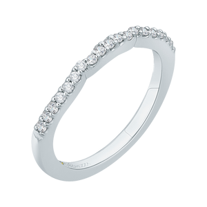 14K White Gold Round Diamond Wedding Band