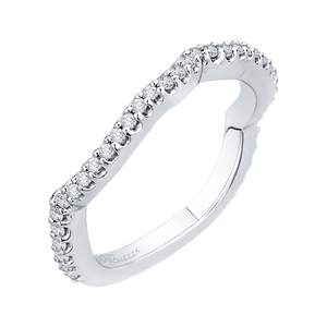 Round Diamond Wedding Band In 14K White Gold