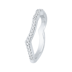 Round Diamond Wedding Band In 14K White Gold