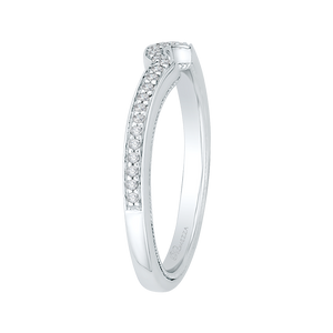 Round Diamond Half Eternity Wedding Band In 14K White Gold