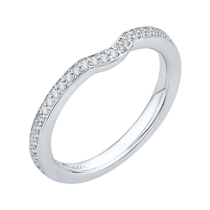 14K White Gold Round Diamond Wedding Band