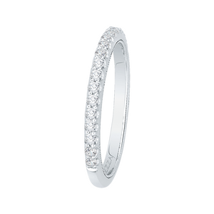 14K White Gold Round Diamond Wedding Band