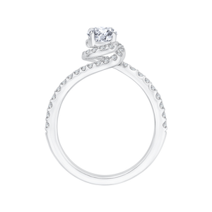 14K White Gold Round Diamond Engagement Ring