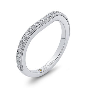 14K White Gold Round Diamond Wedding Band