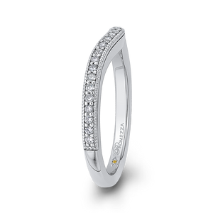 14K White Gold Round Diamond Wedding Band