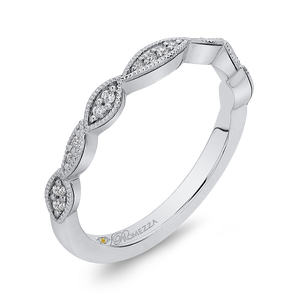 Round Diamond Half Eternity Wedding Band In 14K White Gold