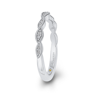 Round Diamond Half Eternity Wedding Band In 14K White Gold