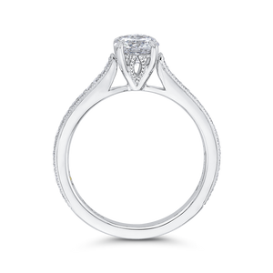 14K White Gold Round Diamond Classic Engagement Ring