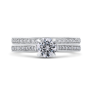 14K White Gold Round Diamond Classic Engagement Ring