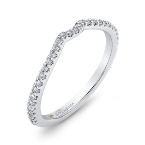 14K White Gold Round Diamond Wedding Band