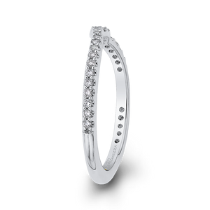 14K White Gold Round Diamond Wedding Band